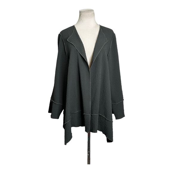 Connie’s Moon Light dark green long sleeves open front cardigan XL - Picture 7 of 10